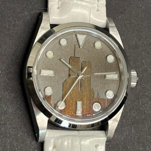 Close up of Ladies' Watch on grey background