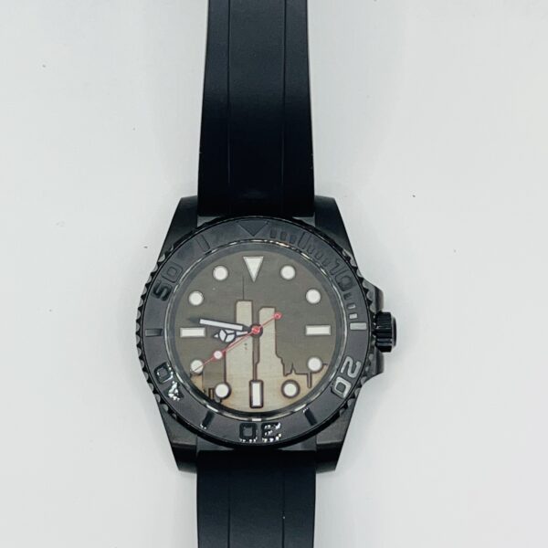 A close up of the Black Ops watch face on a white background
