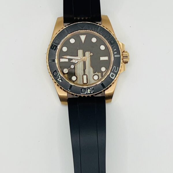 The Rose Gold watch on a white background